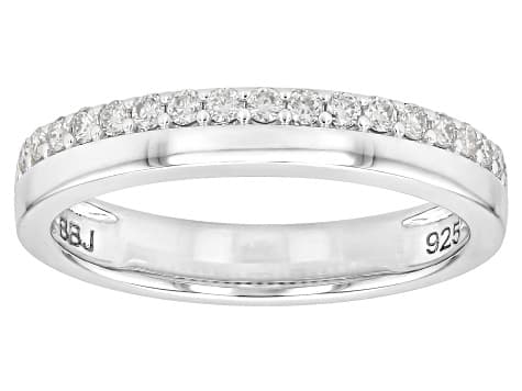 Moissanite Platineve Ring 0.38ctw DEW
