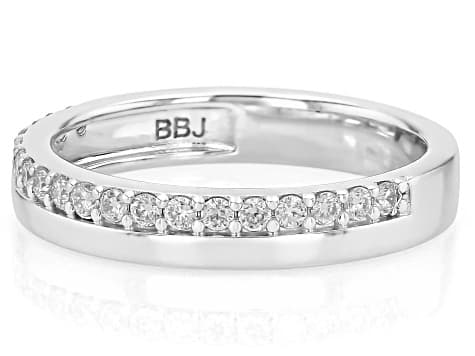 Moissanite Platineve Ring 0.38ctw DEW