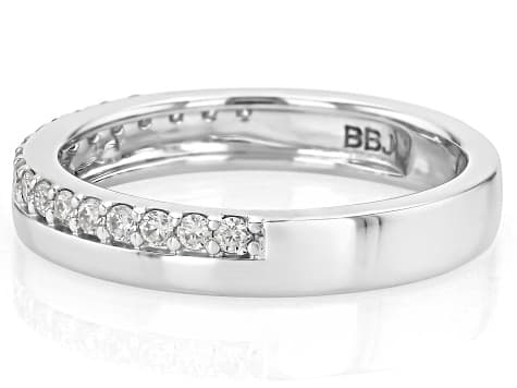 Moissanite Platineve Ring 0.38ctw DEW