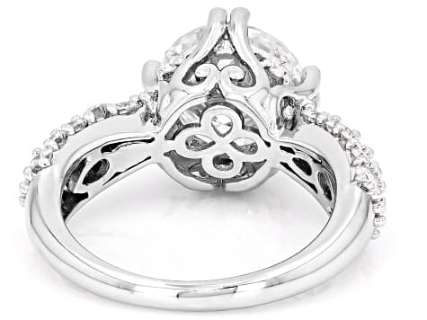 Moissanite Inferno Cut Platineve Ring 5.17ctw DEW.