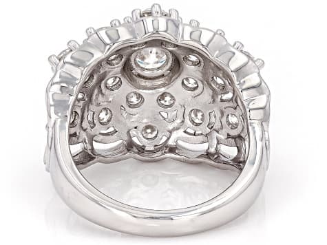 Moissanite Platineve Cluster Ring 2.50ctw DEW