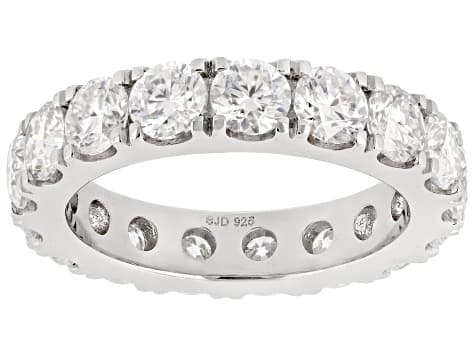 Moissanite Platineve Eternity Band Ring 3.91ctw DEW.