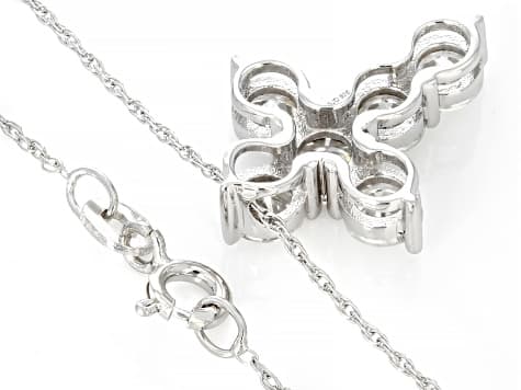Moissanite Platineve Cross Pendant 1.98ctw DEW.
