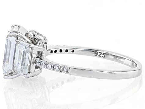 Moissanite Platineve Ring 3.90ctw DEW.