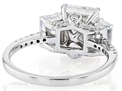 Moissanite Platineve Ring 3.90ctw DEW.
