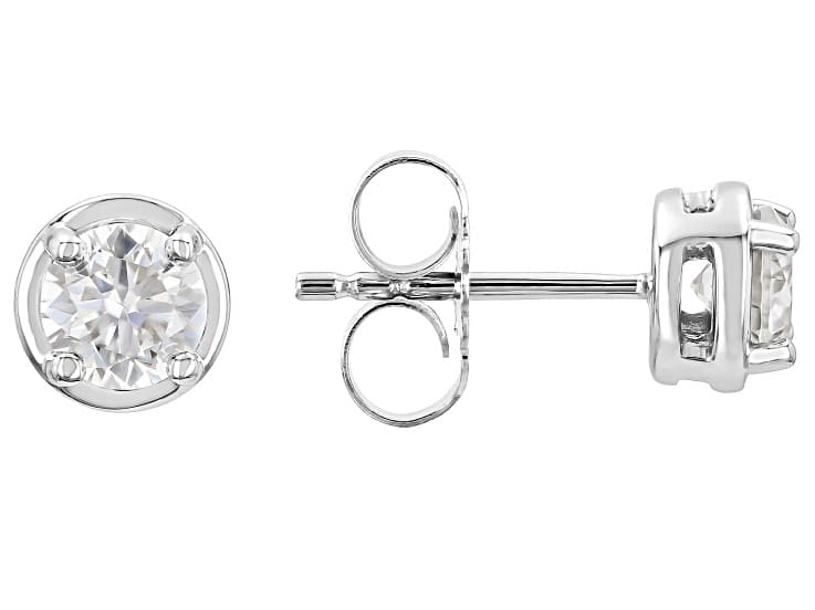 Moissanite Platineve Stud Earrings 1.00ctw