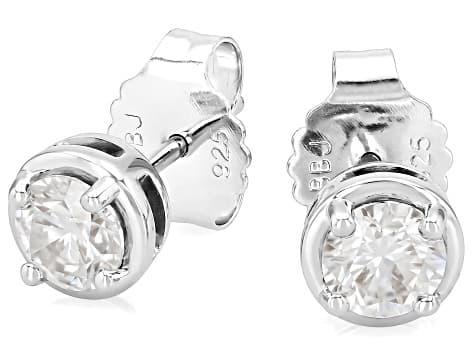 Moissanite Platineve Stud Earrings 1.00ctw