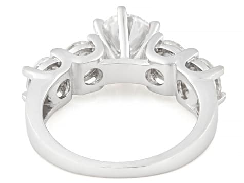 Moissanite Platineve Engagement Ring 3.20ctw DEW