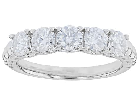 Moissanite Platineve Band Ring 1.15ctw DEW.