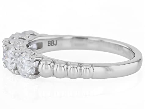 Moissanite Platineve Band Ring 1.15ctw DEW.