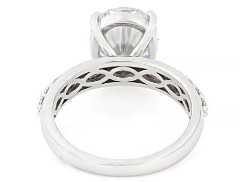 Moissanite Platineve Engagement Ring 4.56ctw DEW