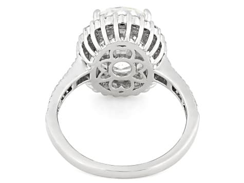 Moissanite Platineve Halo Ring 8.06ctw DEW