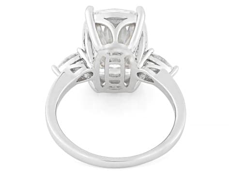Moissanite Platineve Three Stone Ring 8.30ctw DEW