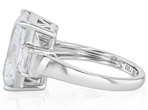 Radiant Cut Moissanite Platineve 3-Stone Ring 9.96ctw DEW