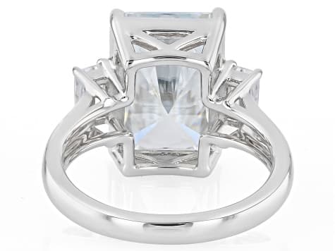 Radiant Cut Moissanite Platineve 3-Stone Ring 9.96ctw DEW