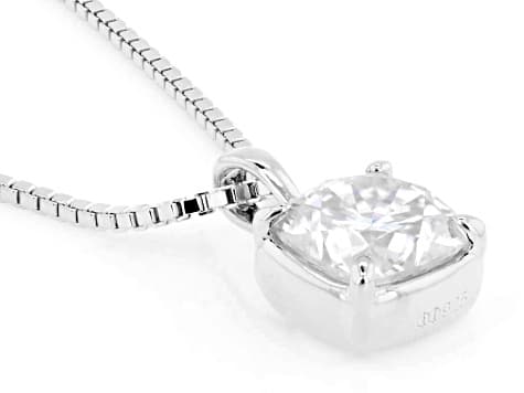 MOISSANITE FIRE® 4.00CTW DEW PLATINEVE® & 14K YG OVER SILVER PENDANT AND BOX CHAIN