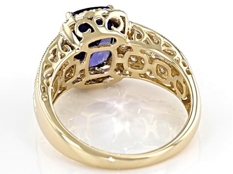Cruise Ship Collection Blue Tanzanite 14k Yellow Gold Ring 2.27ctw