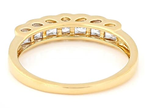 White Lab-Grown Diamond F-G SI 14k Yellow Gold Over Sterling Silver Band Ring 0.45ctw
