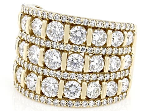 White Lab-Grown Diamond H SI1 Rhodium Over Sterling Silver Ring 3.75ctw
