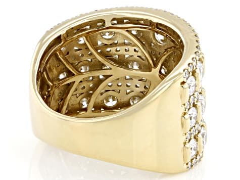 White Lab-Grown Diamond H SI1 Rhodium Over Sterling Silver Ring 3.75ctw
