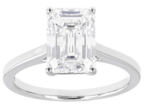 Certified White Lab-Grown Diamond E-F VS1 Platinum Solitaire Ring 3.00ct
