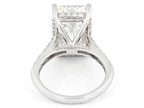 Certified White Lab-Grown Diamond F VVS2 Platinum Ring 12.00ctw