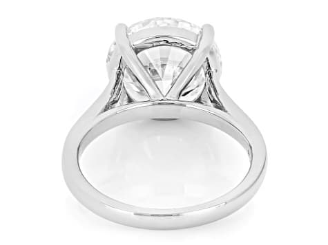 Certified White Lab-Grown Diamond F VS2 14K White Gold Solitaire Ring 6.00ct