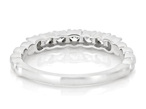 White Lab-Grown Diamond G-H VS Rhodium Over Sterling Silver Ring 0.30ctw