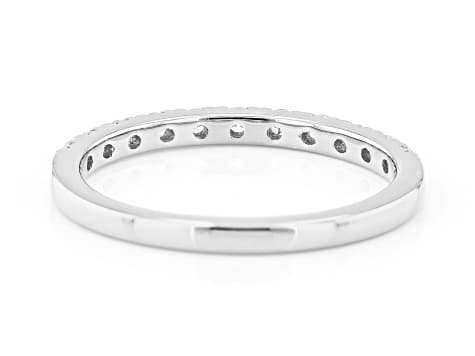 White Lab-Grown Diamond Rhodium Over Sterling Silver Band Ring 0.25ctw
