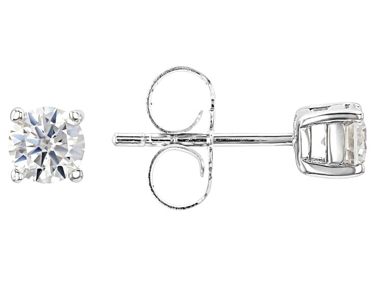 Moissanite Platineve Stud Earrings 0.66ctw DEW.