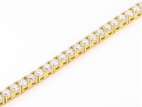 Moissanite 14k Yellow Gold Over Silver Tennis Bracelet 5.50ctw DEW