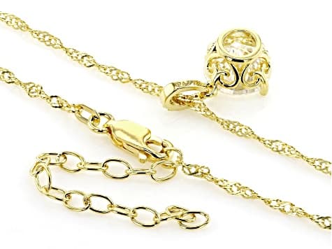 Moissanite 14k Yellow Gold Over Silver Pendant 2.74ctw DEW