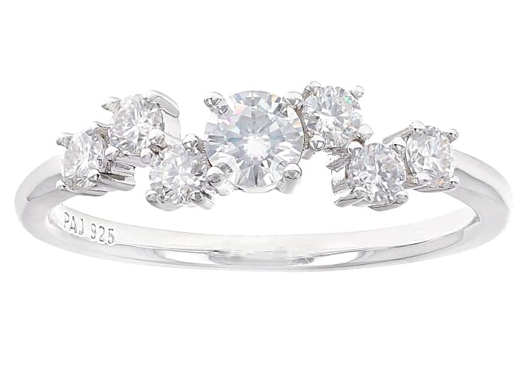 Moissanite Platineve Ring .59ctw DEW