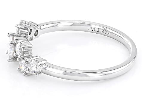Moissanite Platineve Ring .59ctw DEW