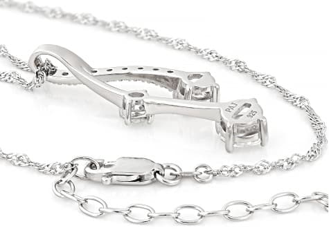Moissanite Platineve Wishbone Style Pendant 1.73ctw DEW.