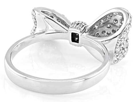 Moissanite Platineve Bow Ring 1.24ctw DEW.