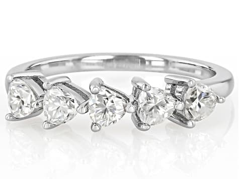 Moissanite Platineve Band Ring 0.70ctw DEW.