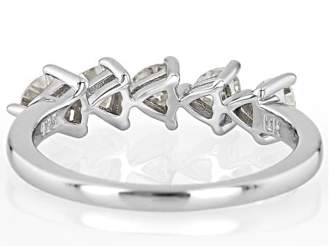 Moissanite Platineve Band Ring 0.70ctw DEW.