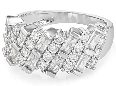Moissanite Platineve Band Ring 1.72ctw DEW.