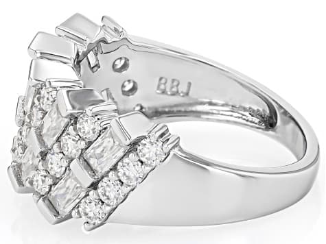 Moissanite Platineve Band Ring 1.72ctw DEW.