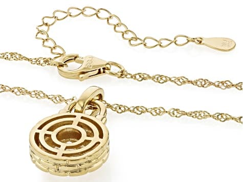 Moissanite 14k Yellow Gold Over Silver Solitaire Pendant 1.90ct DEW