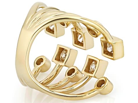 Moissanite 14k Yellow Gold Over Silver Ring 2.55ctw DEW.
