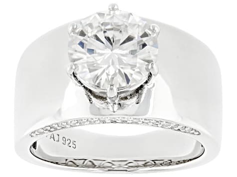 Moissanite Platineve Ring 2.95ctw DEW.