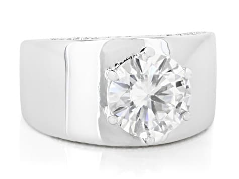 Moissanite Platineve Ring 2.95ctw DEW.