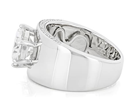 Moissanite Platineve Ring 2.95ctw DEW.