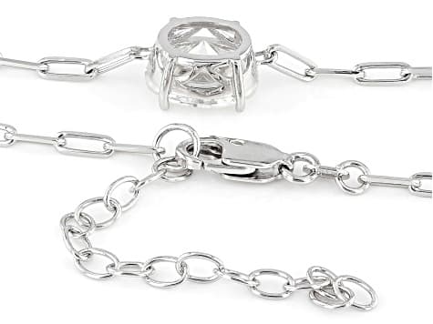 Moissanite Platineve Solitaire Necklace 3.00ct DEW.