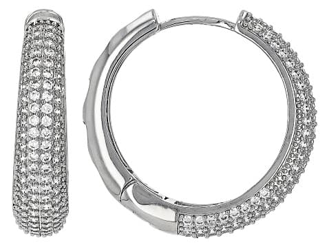 Multi-Color Crystal Tri-Tone Hoop Earring Set of 3