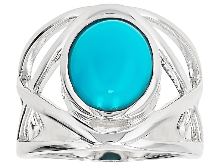 Blue Sleeping Beauty Turquoise Sterling Silver Ring