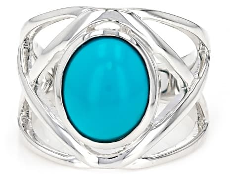 Blue Sleeping Beauty Turquoise Sterling Silver Ring