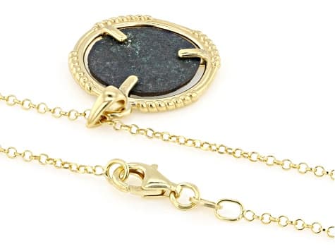 Constantine Coin 14K Gold Over Sterling Silver Pendant With 18" Chain